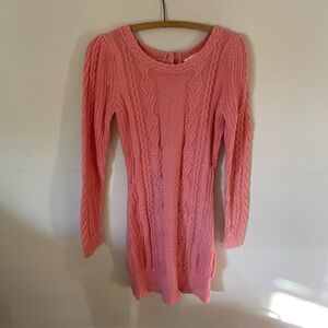 Love shack fancy pink sweater dress